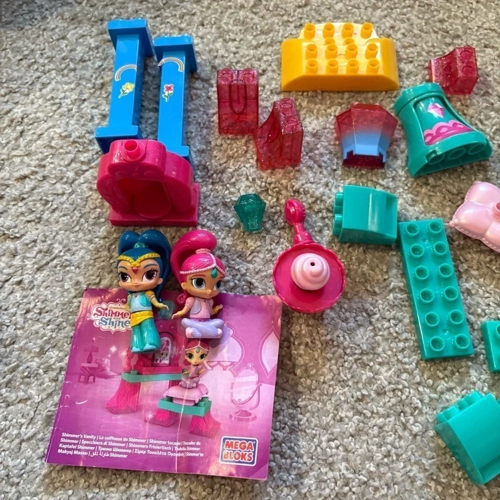 Shimmer and Shine Building Set Megabloks Nickelodeon Blocks Toys Pink Blue